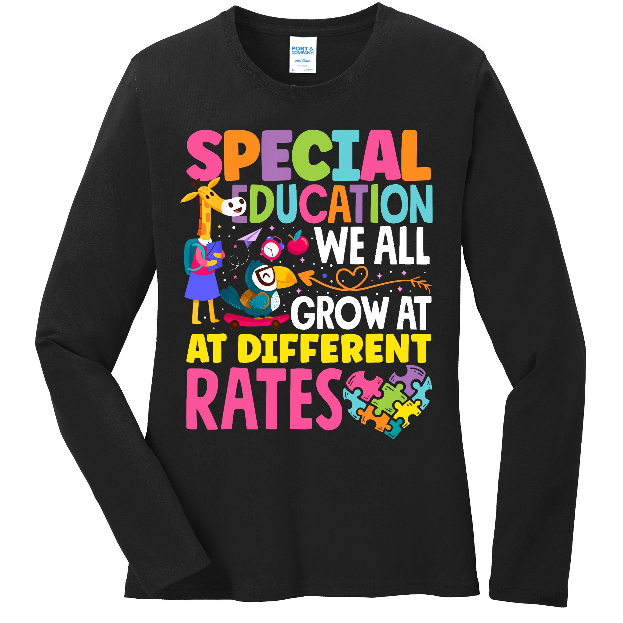 Paraeducator Paraprofessional SPED Teacher Special Education Ladies Long Sleeve Shirt