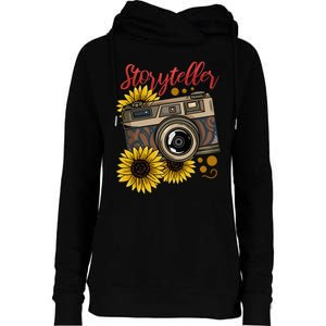 Photographer Photography Storyteller Camera Gift Womens Funnel Neck Pullover Hood