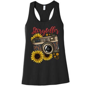 Photographer Photography Storyteller Camera Gift Women's Racerback Tank