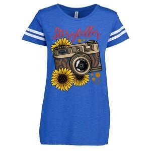 Photographer Photography Storyteller Camera Gift Enza Ladies Jersey Football T-Shirt