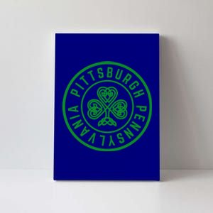 Pittsburgh Pennsylvania St Patricks Day Shamrock Steel City Meaningful Gift Canvas