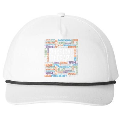 PT Physical Therapy Gift Words Therapist Month Snapback Five-Panel Rope Hat