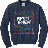 PT Physical Therapy Gift Words Therapist Month Kids Sweatshirt