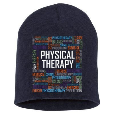 PT Physical Therapy Gift Words Therapist Month Short Acrylic Beanie