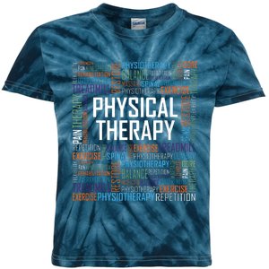 PT Physical Therapy Gift Words Therapist Month Kids Tie-Dye T-Shirt