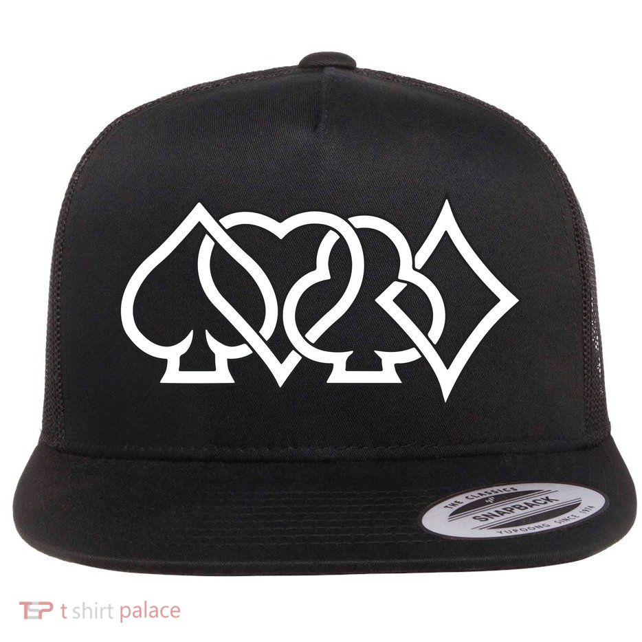 Poker Player Texas Hold'Em Poker Flat Bill Trucker Hat