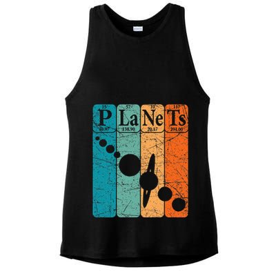 Planets Periodic Table Elements Solar System Planets Ladies PosiCharge Tri-Blend Wicking Tank