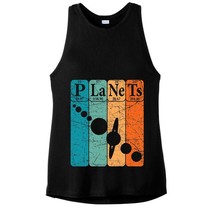 Planets Periodic Table Elements Solar System Planets Ladies PosiCharge Tri-Blend Wicking Tank