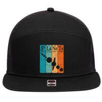 Planets Periodic Table Elements Solar System Planets 7 Panel Mesh Trucker Snapback Hat