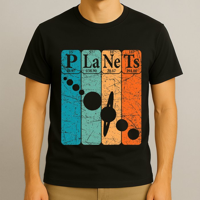 Planets Periodic Table Elements Solar System Planets T-Shirt