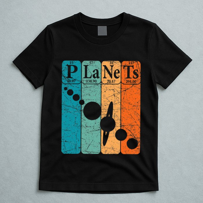 Planets Periodic Table Elements Solar System Planets T-Shirt