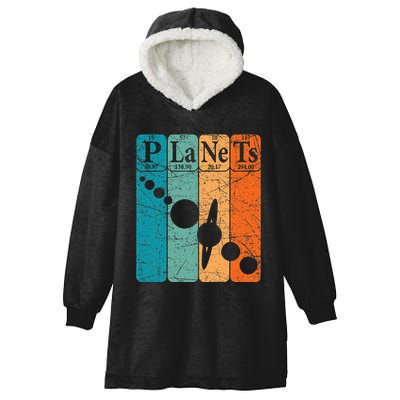 Planets Periodic Table Elements Solar System Planets Hooded Wearable Blanket
