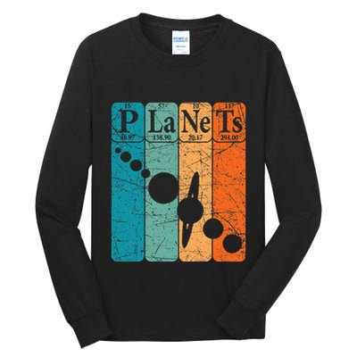 Planets Periodic Table Elements Solar System Planets Tall Long Sleeve T-Shirt