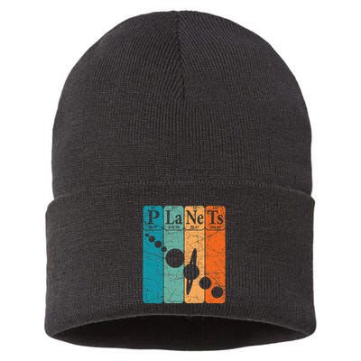 Planets Periodic Table Elements Solar System Planets Sustainable Knit Beanie