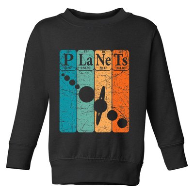 Planets Periodic Table Elements Solar System Planets Toddler Sweatshirt