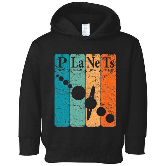 Planets Periodic Table Elements Solar System Planets Toddler Hoodie