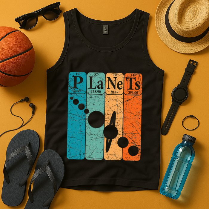 Planets Periodic Table Elements Solar System Planets Tank Top
