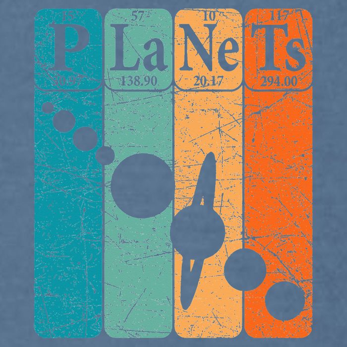 Planets Periodic Table Elements Solar System Planets Garment-Dyed Sweatshirt