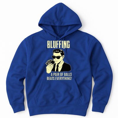 Poker Player Texas HoldEm Night Bluffing Funny Poker Hoodie