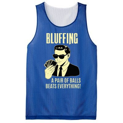 Poker Player Texas HoldEm Night Bluffing Funny Poker Mesh Reversible Basketball Jersey Tank