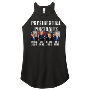 Presidential Portraits Trump More Jobs Obama No Jobs Bush Women's Perfect Tri Rocker Tank