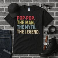 Pop Pop The Man The Myth The Legend Funny Gift For Grandpa Tall T-Shirt