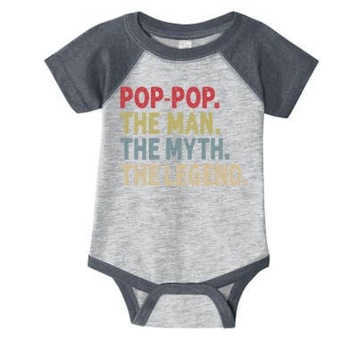 Pop Pop The Man The Myth The Legend Funny Gift For Grandpa Infant Baby Jersey Bodysuit