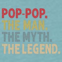 Pop Pop The Man The Myth The Legend Funny Gift For Grandpa Sueded Cloud Jersey T-Shirt