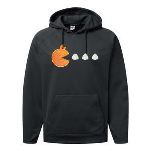 Pumpkin Pie Thanksgiving Whipped Cream Dollop Autumn Fall Performance Fleece Hoodie