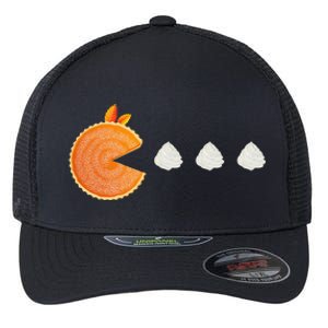 Pumpkin Pie Thanksgiving Whipped Cream Dollop Autumn Fall Flexfit Unipanel Trucker Cap