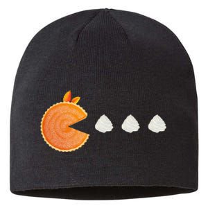 Pumpkin Pie Thanksgiving Whipped Cream Dollop Autumn Fall Sustainable Beanie