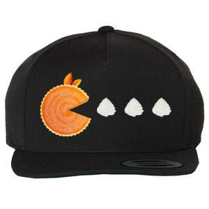 Pumpkin Pie Thanksgiving Whipped Cream Dollop Autumn Fall Wool Snapback Cap