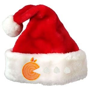 Pumpkin Pie Thanksgiving Whipped Cream Dollop Autumn Fall Premium Christmas Santa Hat