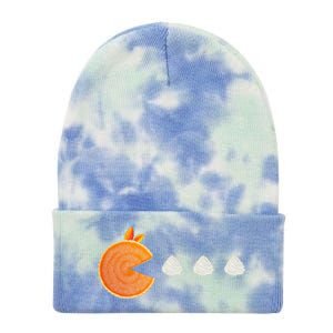 Pumpkin Pie Thanksgiving Whipped Cream Dollop Autumn Fall Tie Dye 12in Knit Beanie