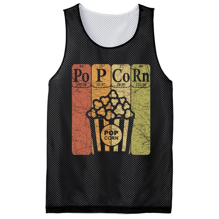 Popcorn Periodic Table Elements Cinema Lover Movie Snack Mesh Reversible Basketball Jersey Tank