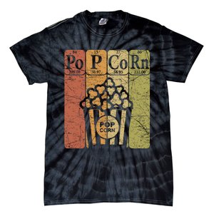 Popcorn Periodic Table Elements Cinema Lover Movie Snack Tie-Dye T-Shirt