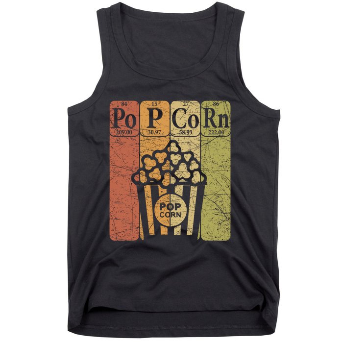 Popcorn Periodic Table Elements Cinema Lover Movie Snack Tank Top