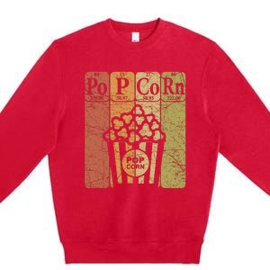 Popcorn Periodic Table Elements Cinema Lover Movie Snack Premium Crewneck Sweatshirt