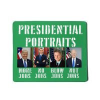 Presidential Portraits Trump More Jobs Obama No Jobs Bush Mousepad