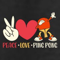 Ping Pong Table Tennis Paddle Peace Love Ping Pong 11oz C Handle Ceramic Mug