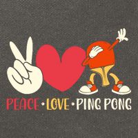 Ping Pong Table Tennis Paddle Peace Love Ping Pong Cotton Canvas Backpack