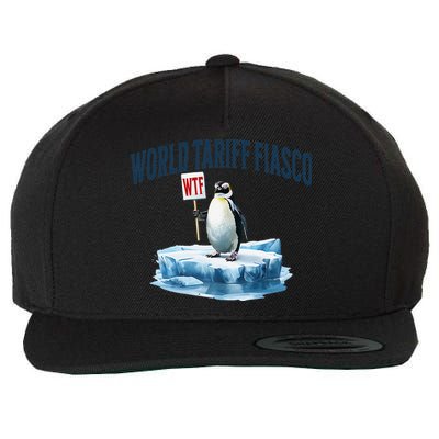 Penguin Protesting The Current World Tariff Fiasco WTF Wool Snapback Cap