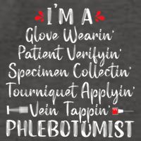 Phlebotomist Phlebotomy Technician Funny Nurse Clinical Vector Backpack