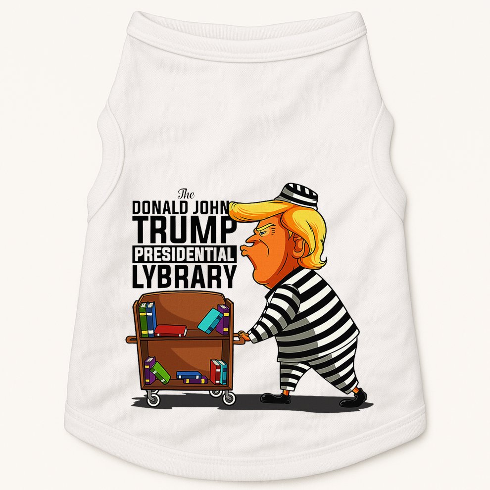 Prison Prisoner Trump Presidential Library Funny Anti Trump Doggie Tank