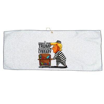 Prison Prisoner Trump Presidential Library Funny Anti Trump Large Microfiber Waffle Golf Towel