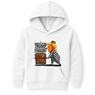 Prison Prisoner Trump Presidential Library Funny Anti Trump Kids Hoodie
