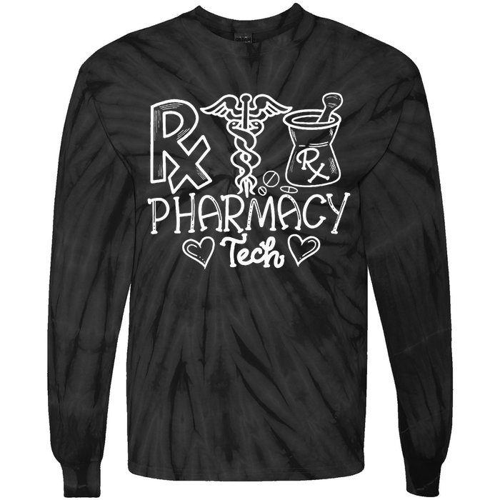 Pharmacist Pharmacy Technician Pharmer Pharmacology Student Tie-Dye Long Sleeve Shirt