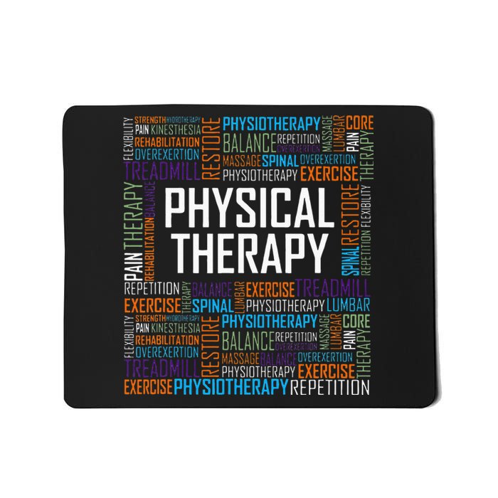 PT Physical Therapy Gift Words Therapist Month Mousepad