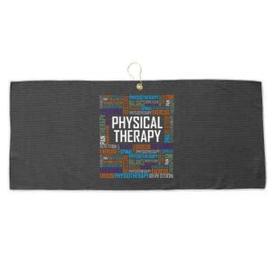 PT Physical Therapy Gift Words Therapist Month Large Microfiber Waffle Golf Towel