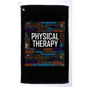 PT Physical Therapy Gift Words Therapist Month Platinum Collection Golf Towel